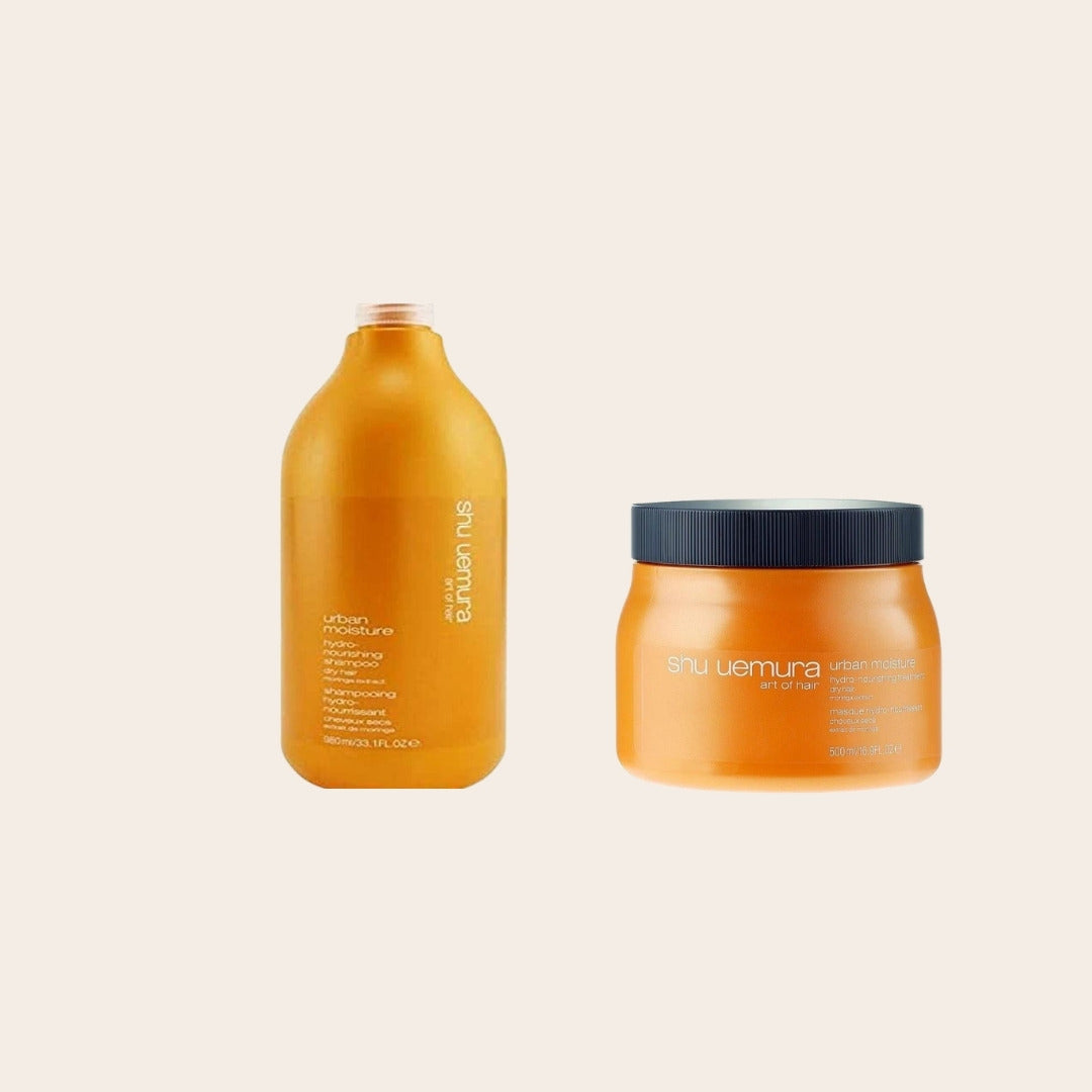 Coffret Shu Uemura Urban Moisture – Shampooing 980 ml et Masque Treatment 500 ml