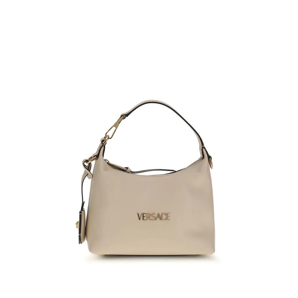 Versace Beige Calf Leather Bos Taurus Handbag by Versace