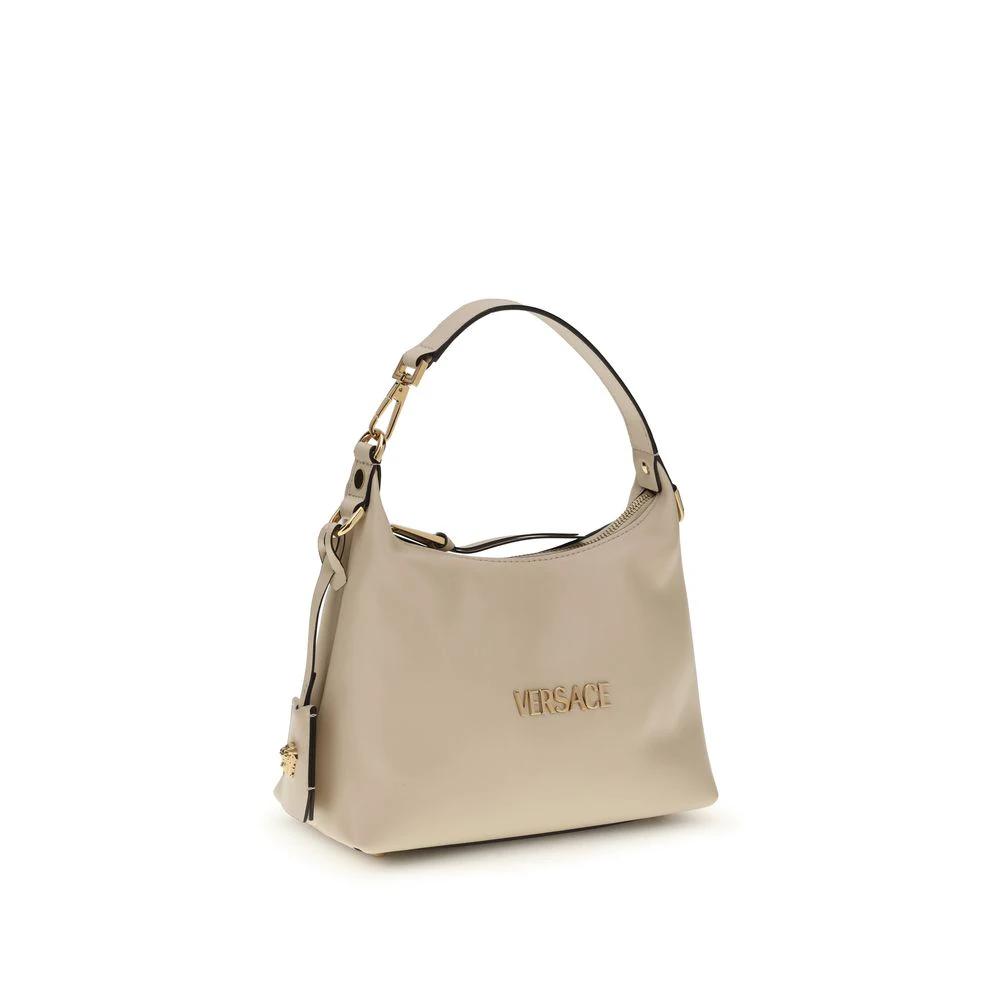 Versace Beige Calf Leather Bos Taurus Handbag by Versace