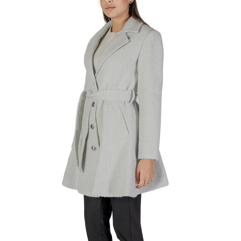 Guess Gray Polyester And Wool Coat by Guess