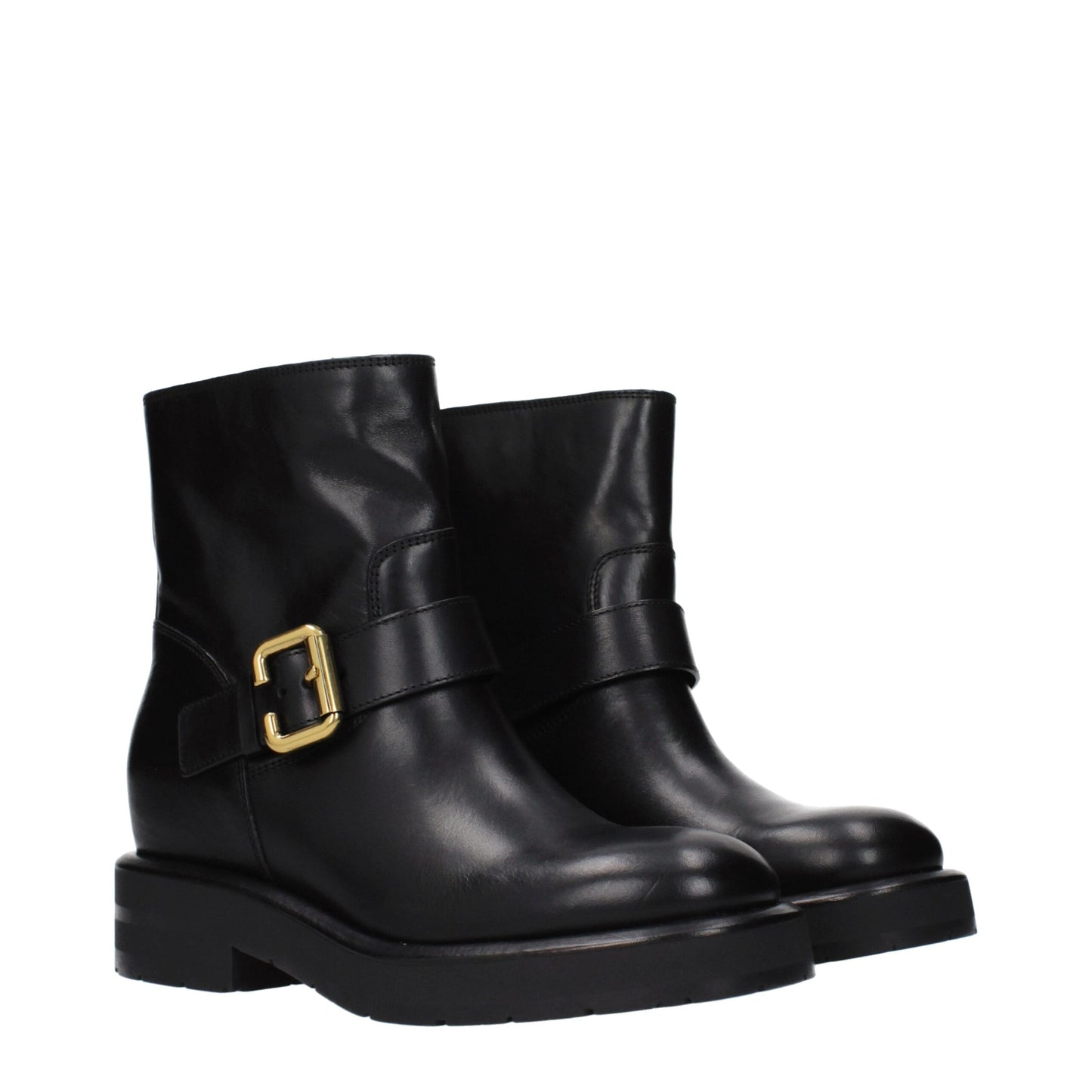 Chloé Black Leather Ankle Boots