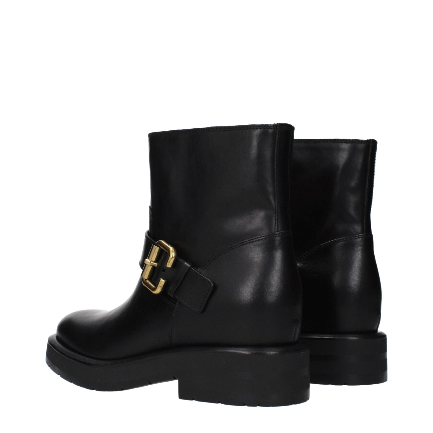 Chloé Black Leather Ankle Boots