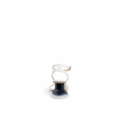 Loewe White Lamb Leather Stiletto Heel Sandals