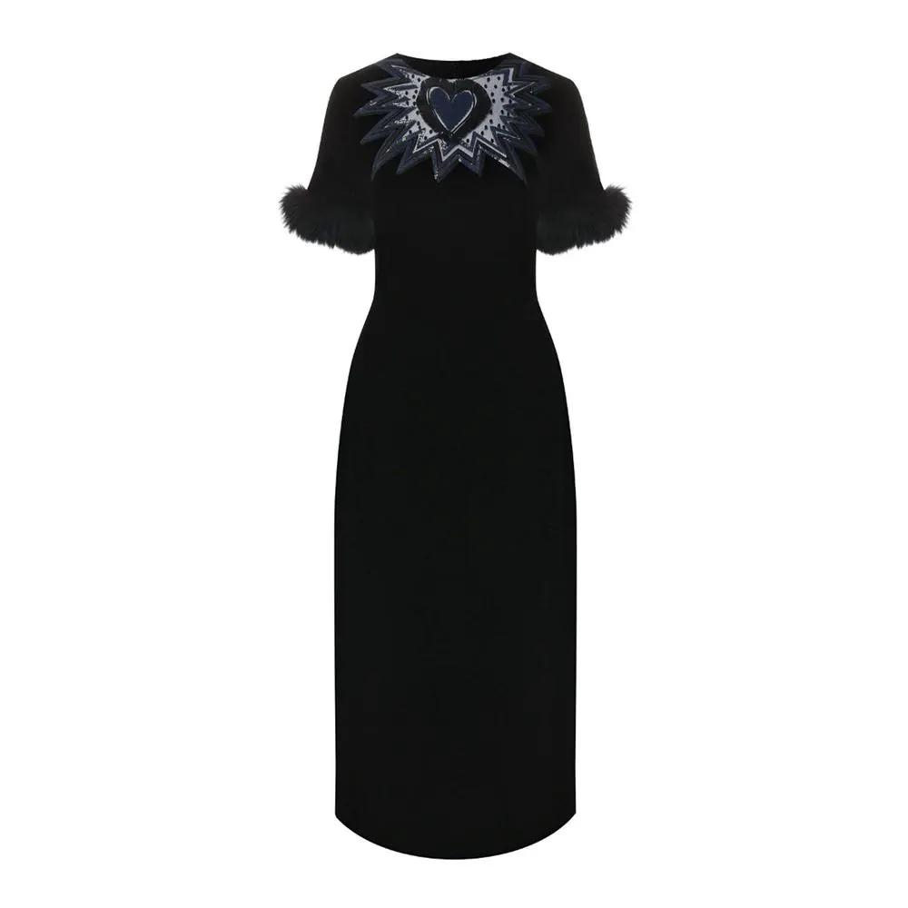 Fendi Black Viscose Cocktail Dress by Fendi