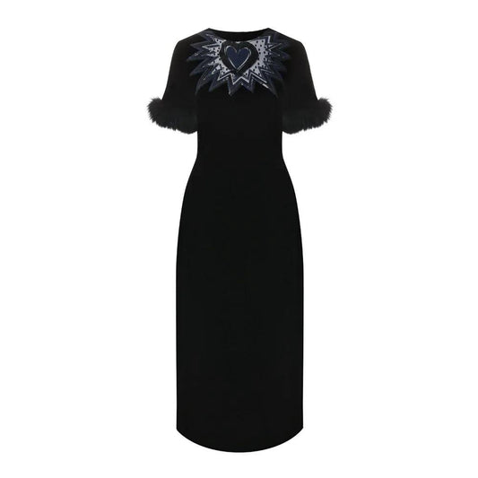 Fendi Black Viscose Cocktail Dress by Fendi