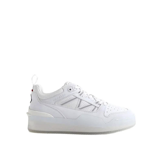 Moncler White Calfskin Athletic Sneakers by Moncler