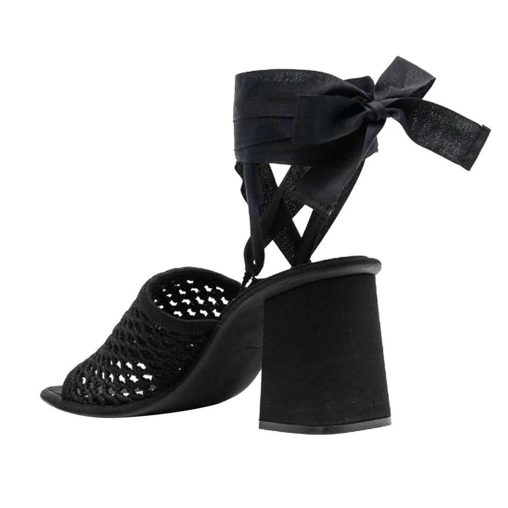 Miu Miu Black Fabric Platform Sandals by Miu Miu