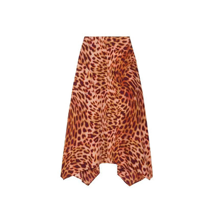 Stella McCartney Orange Silk Midi Skirt by Stella McCartney