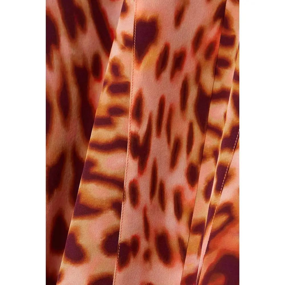 Stella McCartney Orange Silk Midi Skirt by Stella McCartney