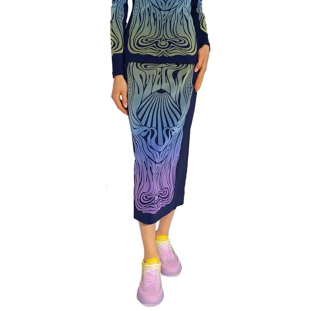 Stella McCartney Blue Polyamide Midi Skirt by Stella McCartney