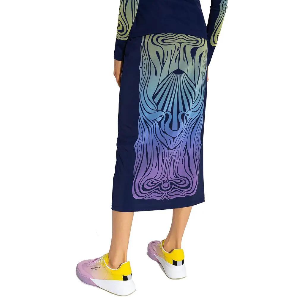 Stella McCartney Blue Polyamide Midi Skirt by Stella McCartney
