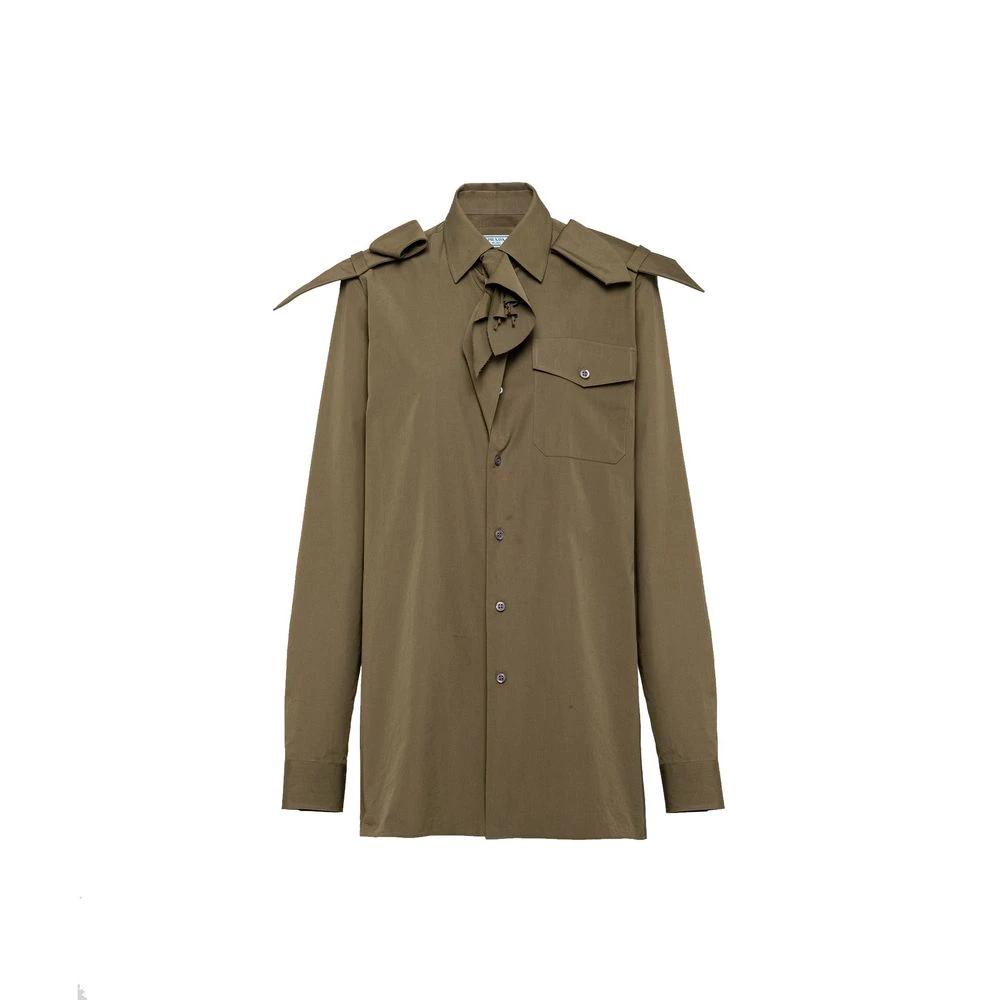 Prada Bicolor Cotton Dress Shirt by Prada