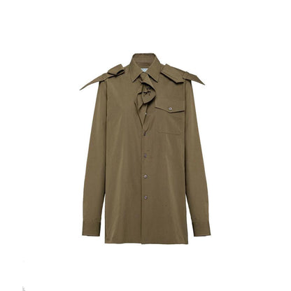 Prada Bicolor Cotton Dress Shirt by Prada