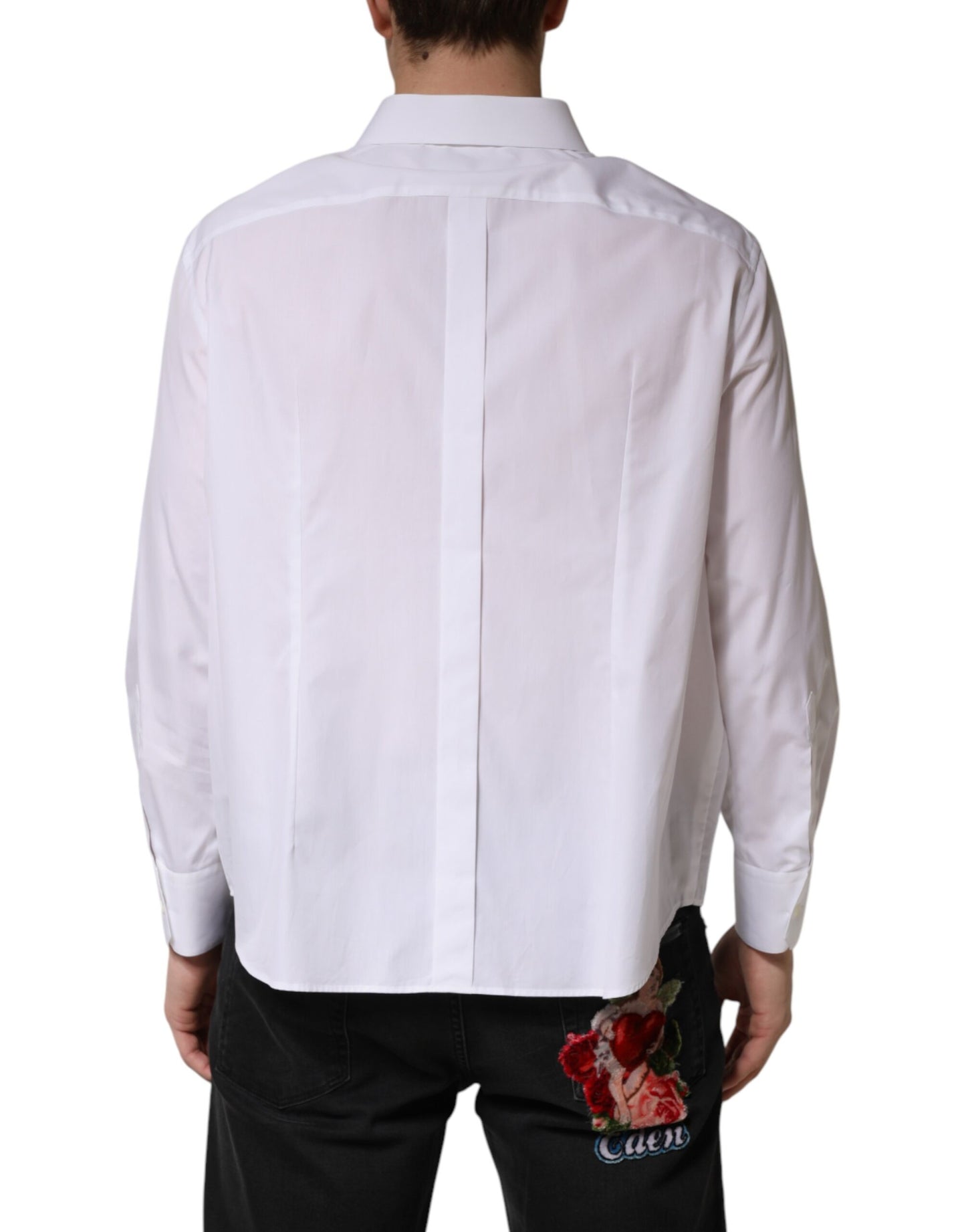 Dolce & Gabbana White SARTORIA Cotton Collared Dress Shirt