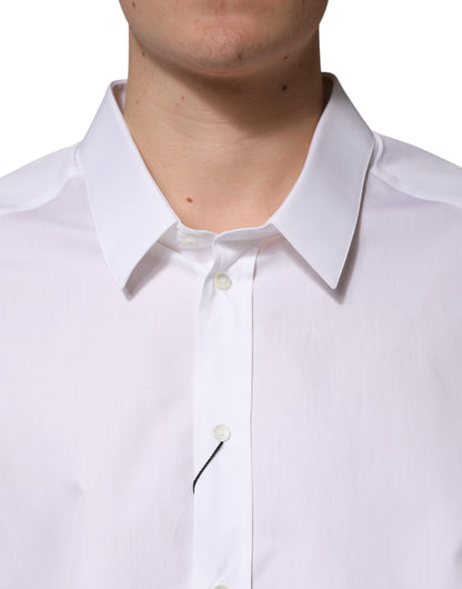 Dolce & Gabbana White SARTORIA Cotton Collared Dress Shirt