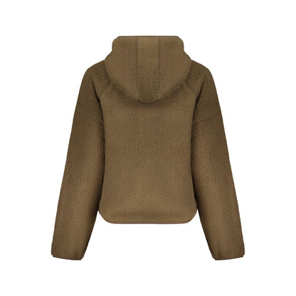 Sweat à capuche zippé Guess Jeans femme en polyester marron – GU-42216