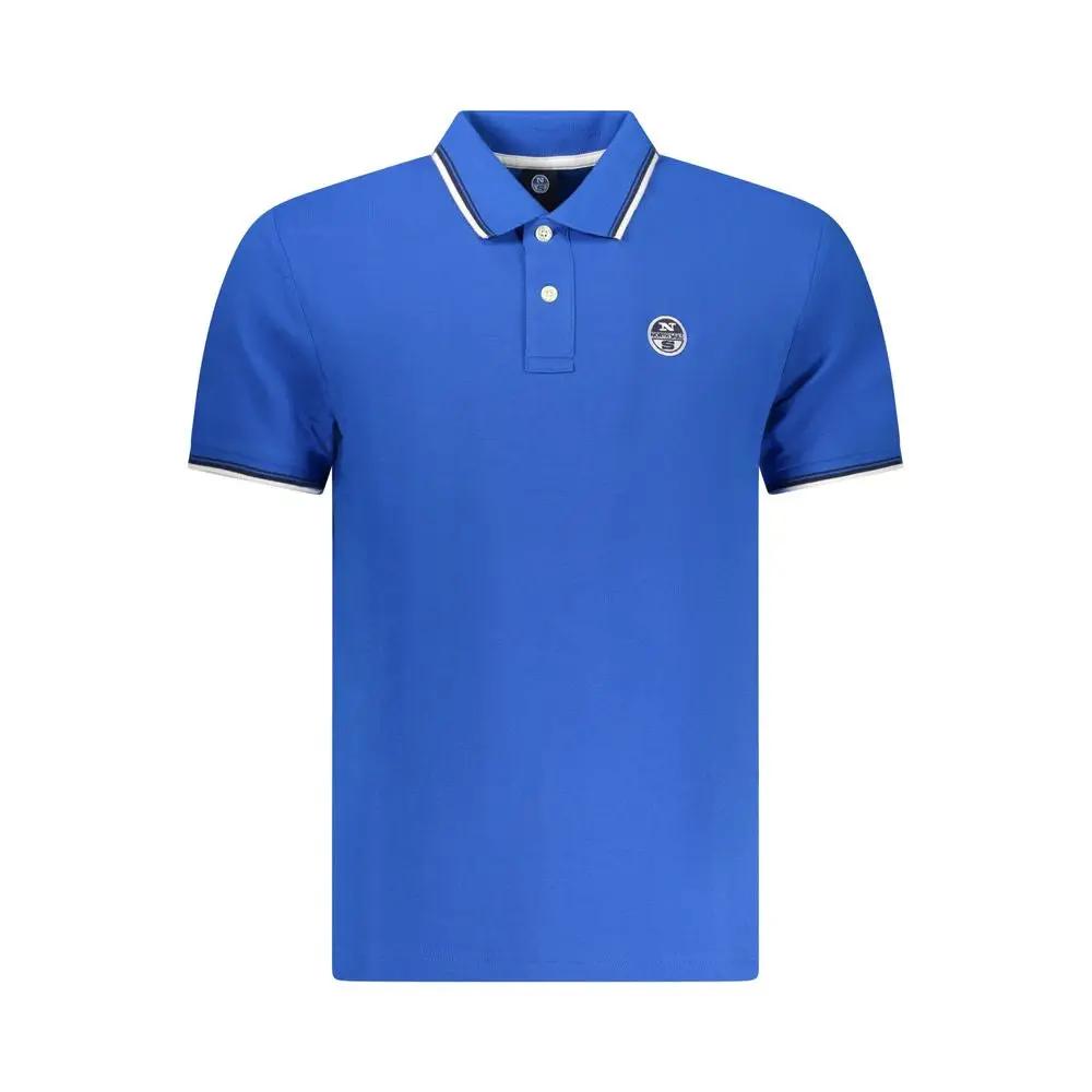 North Sails Blue Cotton Men Polo Shirt by North Sails