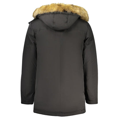 Guess Jeans Black Polyester Mens Jacket