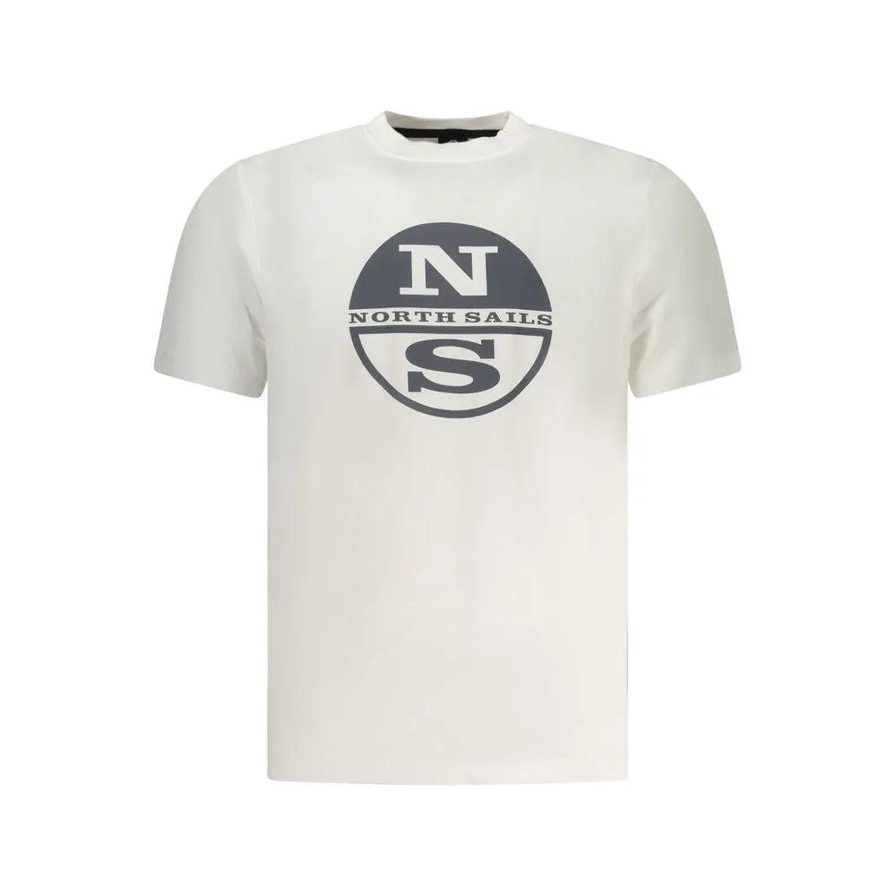 North Sails White Cotton Men T-Shirt by North Sails