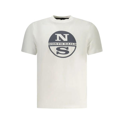 North Sails White Cotton Men T-Shirt by North Sails