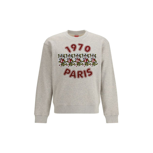 Sweat-shirt Kenzo homme Wild Tiger en coton gris – KE-FG55SW2064MJ93