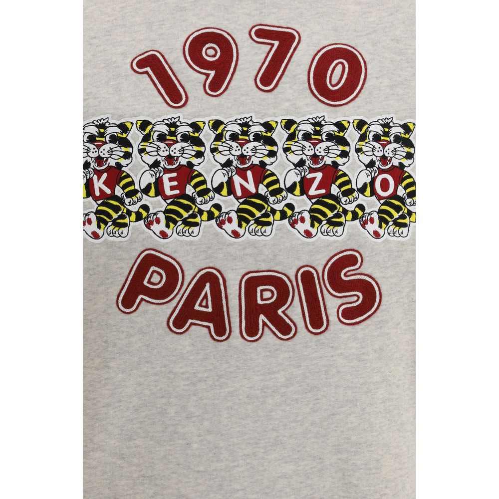 Sweat-shirt Kenzo homme Wild Tiger en coton gris – KE-FG55SW2064MJ93