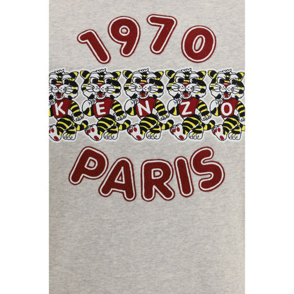 Sweat-shirt Kenzo homme Wild Tiger en coton gris – KE-FG55SW2064MJ93