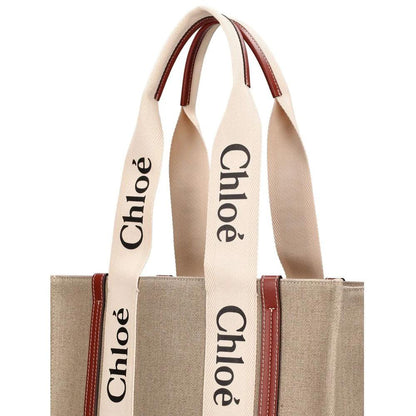 Chloé Beige Linen Tote Bag by Chloé