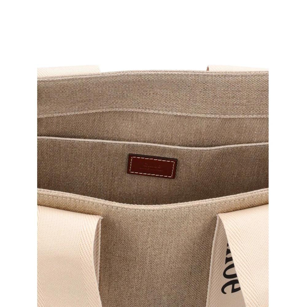 Chloé Beige Linen Tote Bag by Chloé