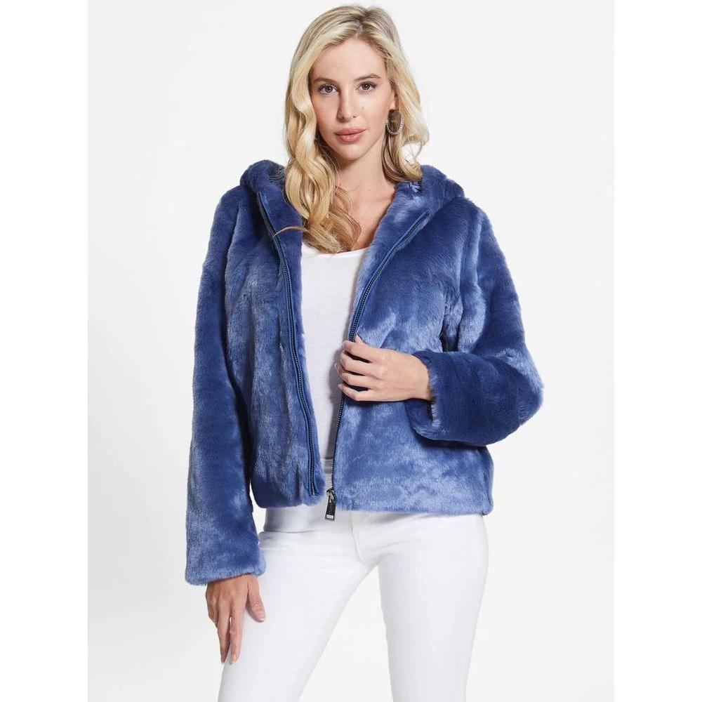 Guess Blue Marabou Coat by Guess