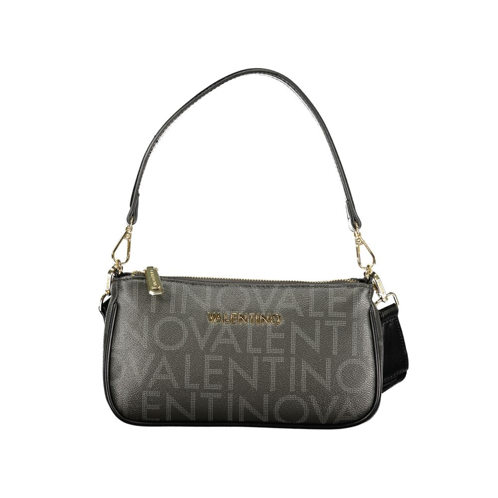 Valentino Nero Poliuretano Donna Bag with Removable Shoulder Strap