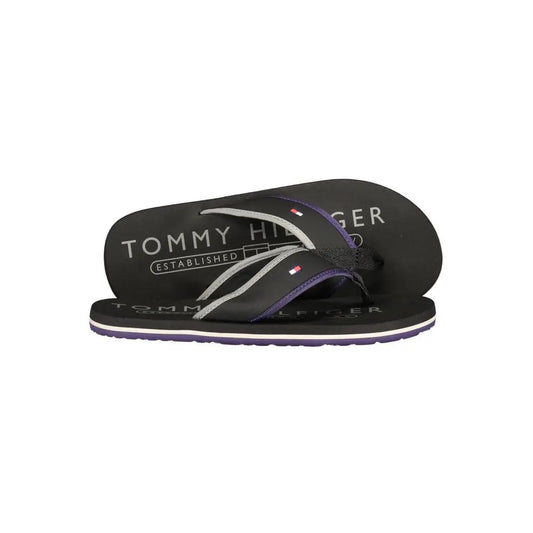 Tommy Hilfiger Nero Poliestere Men Ciabatta by Tommy Hilfiger