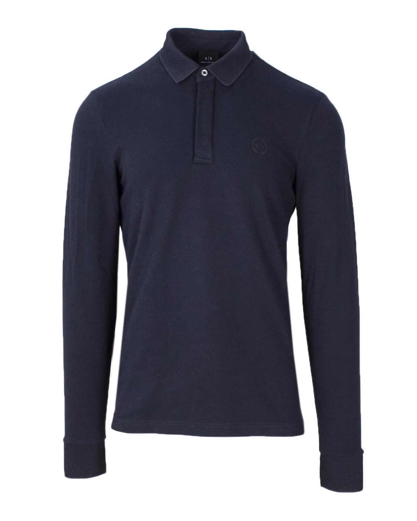 Armani Exchange Blue Cotton Polo Shirt