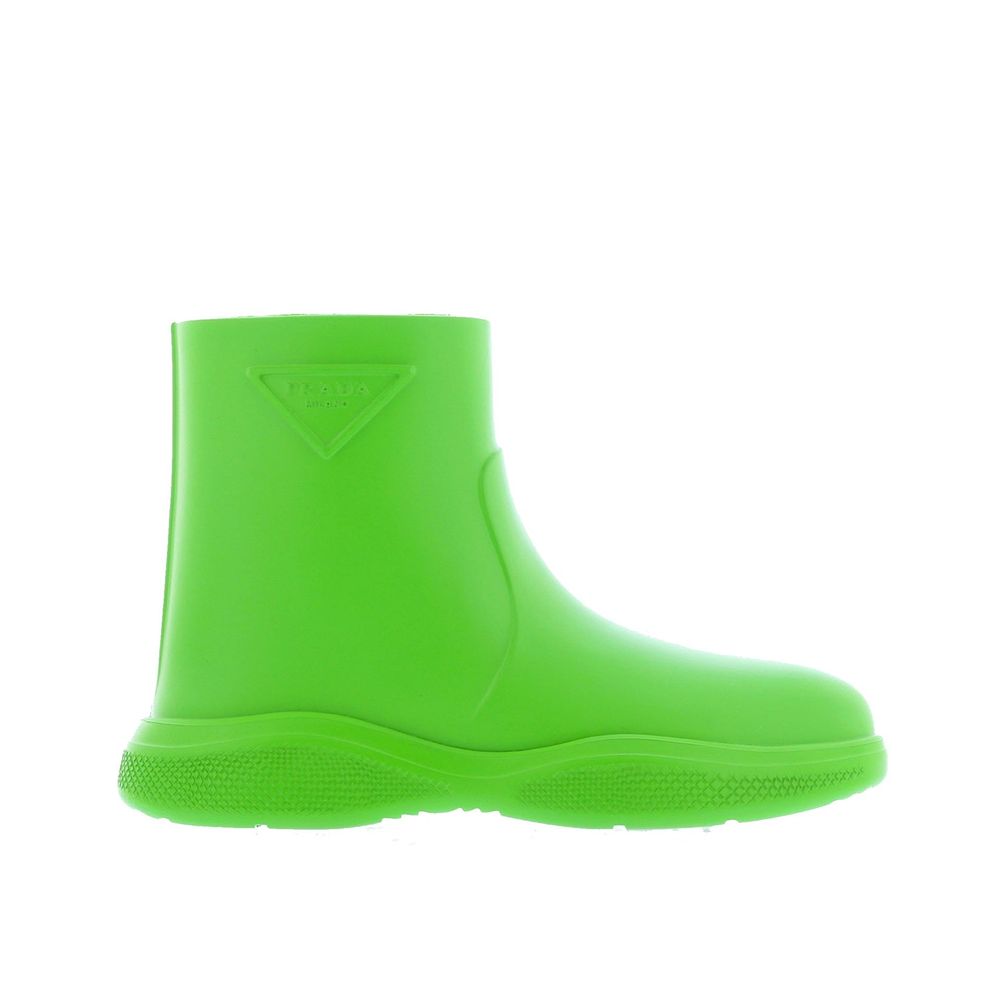 Prada Bicolor Rubber Ankle Boots