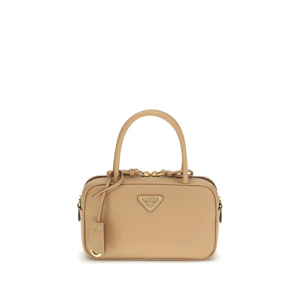 Prada Beige Calf Leather Bos Taurus Handbag by Prada
