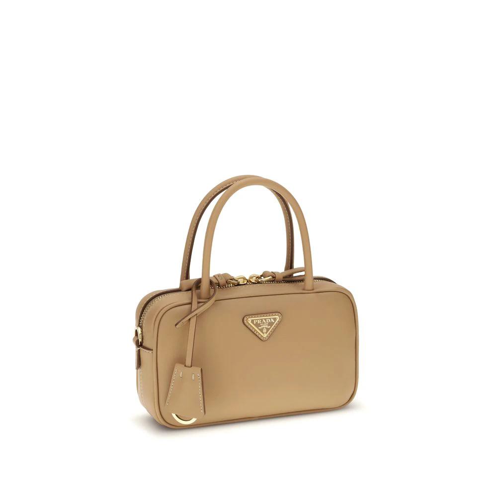 Prada Beige Calf Leather Bos Taurus Handbag by Prada