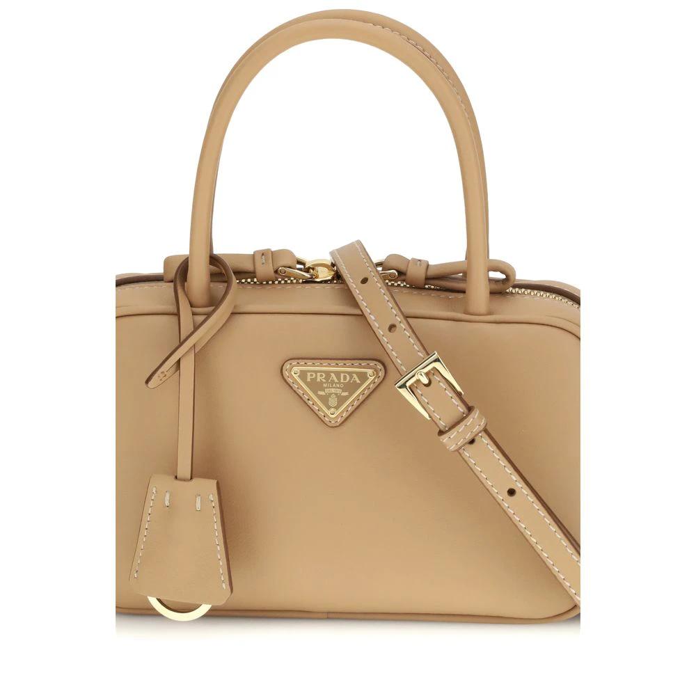 Prada Beige Calf Leather Bos Taurus Handbag by Prada