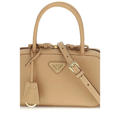Prada Beige Calf Leather Bos Taurus Handbag by Prada