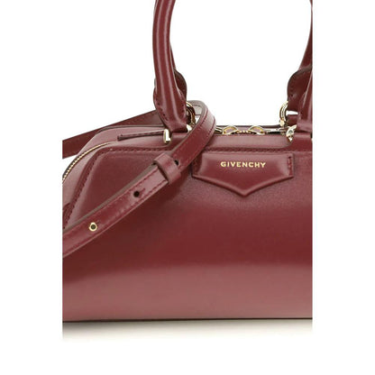 Givenchy Bordeaux Calf Leather Bos Taurus Handbag by Givenchy