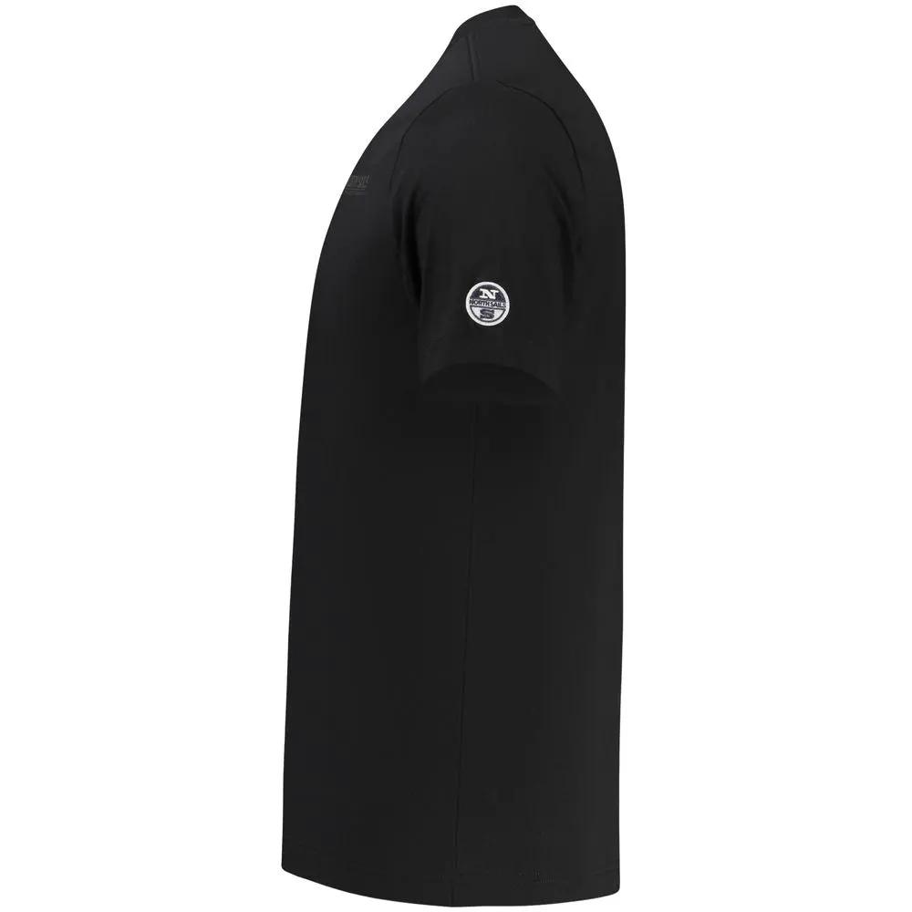 North Sails Black Cotton Men T-Shirt by North Sails