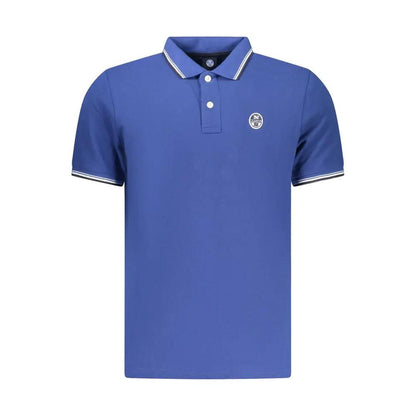 North Sails Blue Cotton Men Polo Shirt by North Sails