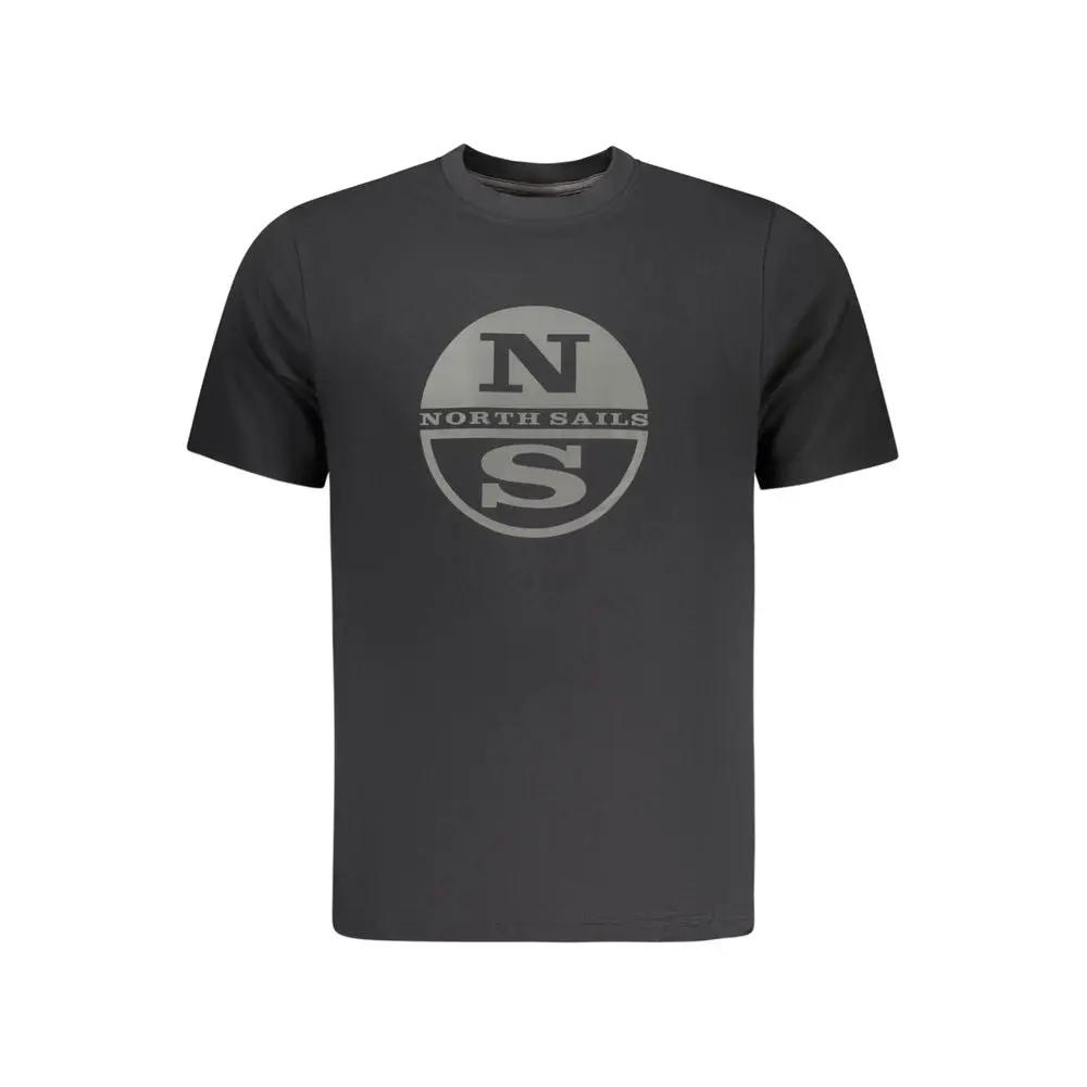 North Sails Black Cotton Men T-Shirt by North Sails