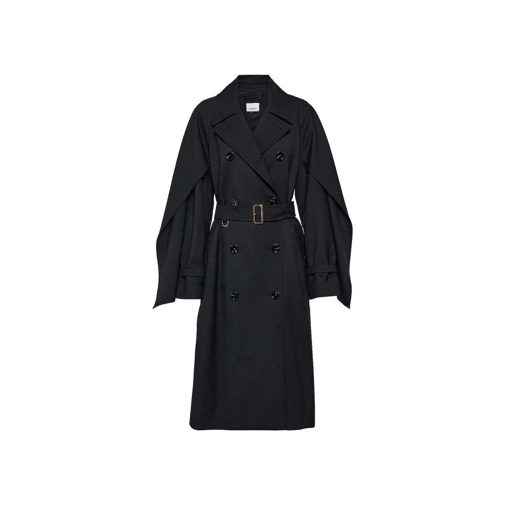 Burberry Black Polyester Coat by Burberry