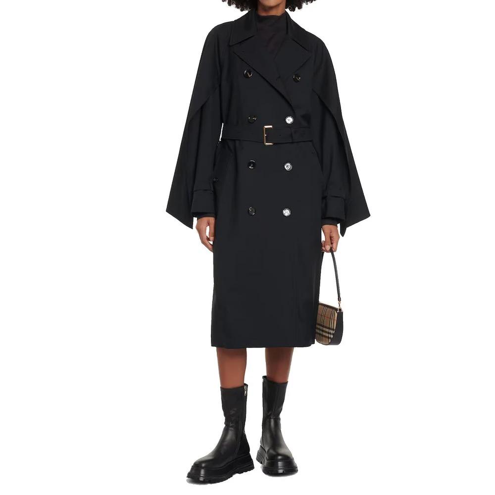 Burberry Black Polyester Coat by Burberry