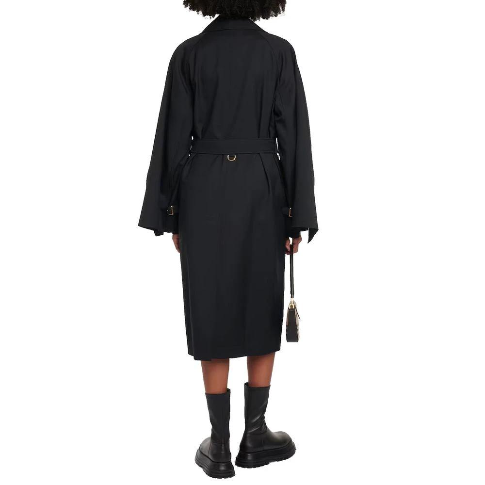 Burberry Black Polyester Coat by Burberry