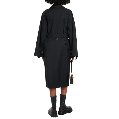 Burberry Black Polyester Coat by Burberry
