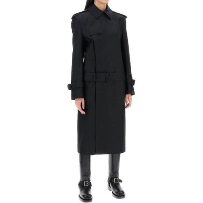 Burberry Black Polyester Coat by Burberry