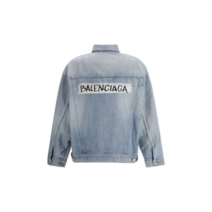 Balenciaga Blue Cotton Denim Jacket by Balenciaga