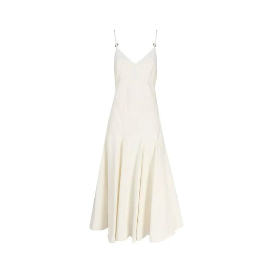 Bottega Veneta White Cotton Casual Dress by Bottega Veneta