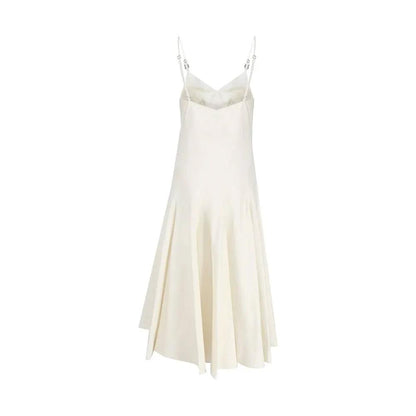 Bottega Veneta White Cotton Casual Dress by Bottega Veneta